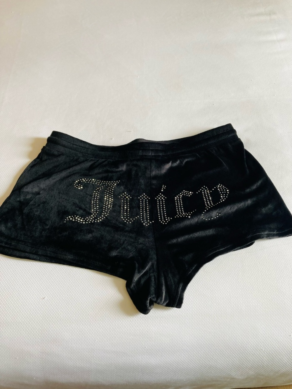 Juicy couture sleep shorts black velvet - size large